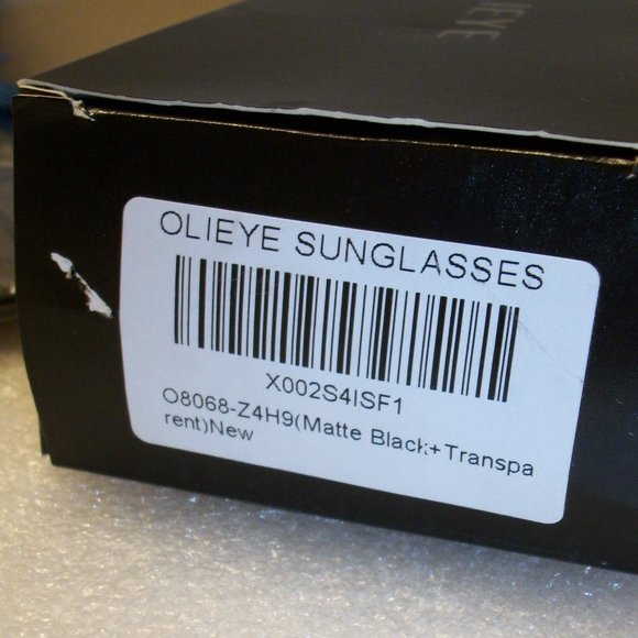 OLIEYE  Matte Black Sunglass Frames Clear Lens NEW - Picture 6 of 7